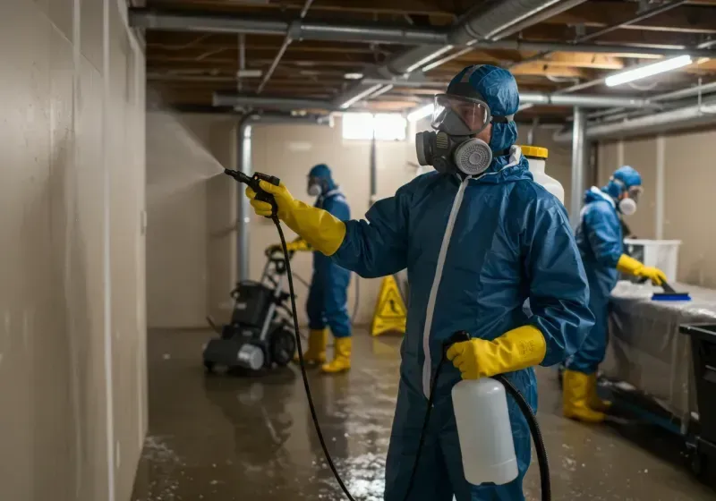 Basement Sanitization and Antimicrobial Treatment process in Glen Rock, PA