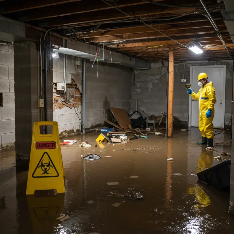 Flooded Basement Electrical Hazard in Glen Rock, PA Property